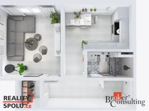 Pronájem bytu 1+1, Hlučín, Severní, 40 m2
