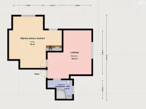 Pronájem bytu 2+kk, Brno, Lerchova, 64 m2