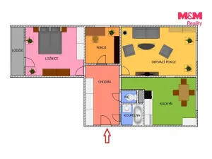 Prodej bytu 3+1, Kamenický Šenov, Pískovec I, 73 m2