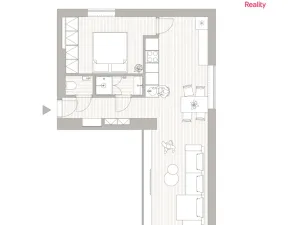 Pronájem bytu 2+kk, Moravany, 9. května, 56 m2