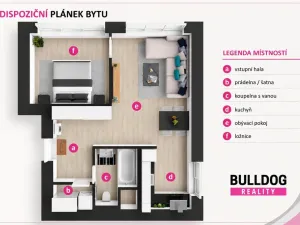 Prodej bytu 2+kk, Praha - Lhotka, Zálesí, 45 m2