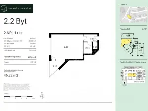 Prodej bytu 1+kk, Praha - Komořany, Okružní