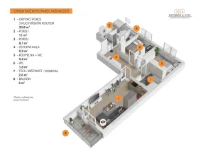 Pronájem bytu 3+kk, Praha, 66 m2