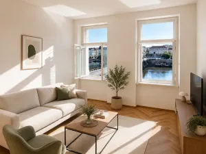 Pronájem bytu 2+kk, Praha - Smíchov, Hořejší nábřeží, 48 m2