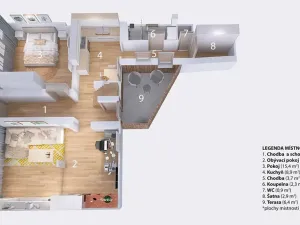 Prodej bytu 4+1, Nedvědice, 127 m2
