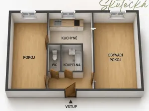 Pronájem bytu 2+1, Hodonín, 54 m2