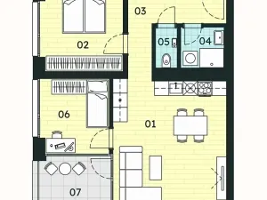 Prodej bytu 3+kk, Znojmo, 61 m2