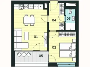 Prodej bytu 2+kk, Znojmo, 46 m2