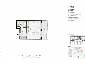 Pronájem bytu 1+kk, Praha - Žižkov, Olgy Havlové, 33 m2