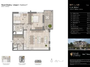 Prodej bytu 3+kk, Praha - Dolní Chabry, U Václava, 83 m2