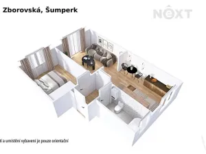 Prodej bytu 2+1, Šumperk, Zborovská, 55 m2