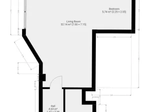 Pronájem bytu 1+kk, Praha - Hlubočepy, Trnkovo náměstí, 41 m2