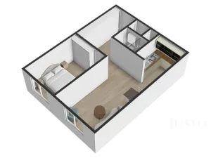 Pronájem bytu 2+kk, Praha - Kobylisy, Pohnertova, 43 m2