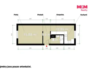 Pronájem bytu 1+1, Přeštice, Rybova, 35 m2