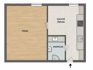 Pronájem bytu 1+1, Praha - Smíchov, Rozkošného, 35 m2