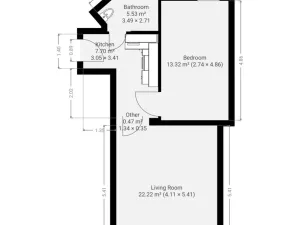 Pronájem bytu 2+1, Praha - Libeň, Na stráži, 49 m2