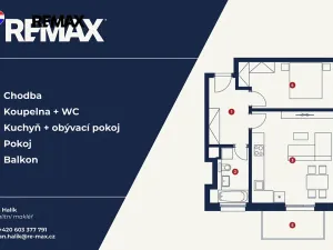 Pronájem bytu 2+kk, Praha - Hlubočepy, Divíškové, 53 m2