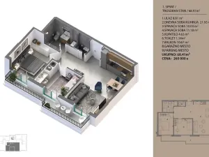 Prodej bytu 3+kk, Dobrota, Černá Hora, 104 m2