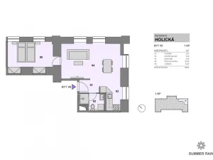 Pronájem bytu 2+kk, Olomouc - Hodolany, Holická, 46 m2