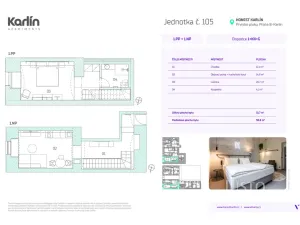 Prodej apartmánu, Praha - Karlín, Prvního pluku, 51 m2