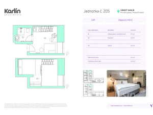 Prodej apartmánu, Praha - Karlín, Prvního pluku, 19 m2
