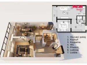 Prodej bytu 2+kk, Neratovice, Kojetická, 46 m2