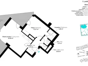 Prodej bytu 2+kk, Praha - Žižkov, Pitterova, 52 m2