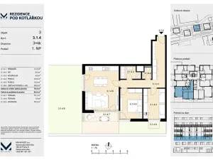 Prodej bytu 3+kk, Praha - Košíře, Leitzova, 79 m2