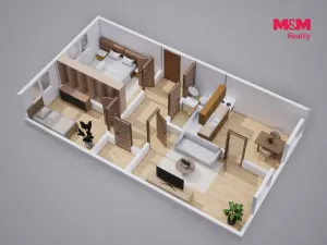 Prodej bytu 3+1, Teplice - Prosetice, Prosetická, 57 m2