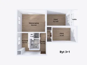 Prodej bytu 3+1, Zábřeh, Krumpach, 73 m2