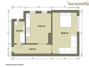 Prodej bytu 1+1, Mariánské Lázně, Mladějovského, 41 m2