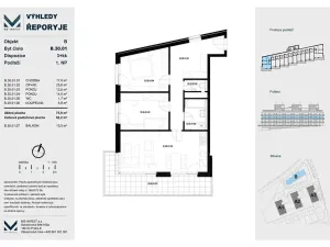 Prodej bytu 3+kk, Praha - Řeporyje, Jáchymovská, 76 m2