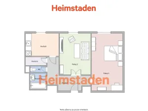 Pronájem bytu 2+1, Karviná - Nové Město, Fibichova, 56 m2