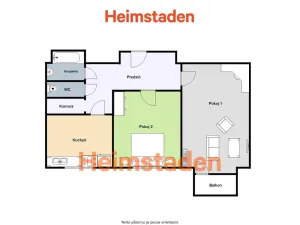 Pronájem bytu 2+1, Havířov - Město, Bieblova, 52 m2