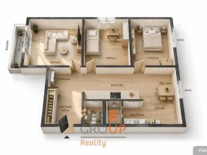 Pronájem bytu 3+kk, Hodonín, Národní třída, 65 m2
