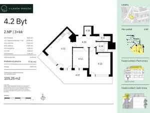 Prodej bytu 3+kk, Praha - Komořany, Okružní, 77 m2