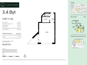 Prodej bytu 1+kk, Praha - Komořany, Okružní, 42 m2