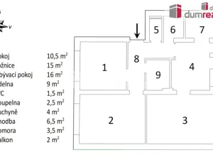 Pronájem bytu 3+1, Třeboň - Třeboň II, Šmeralova, 73 m2