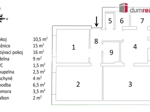 Pronájem bytu 3+1, Třeboň - Třeboň II, Šmeralova, 73 m2