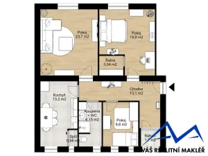 Prodej bytu 3+1, Ostrava, náměstí Msgre Šrámka, 93 m2