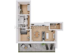 Pronájem bytu 3+kk, Hluboká nad Vltavou, U Parku, 104 m2