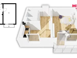 Pronájem bytu 1+1, Radvanice, 39 m2