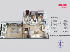 Prodej bytu 2+1, Povrly, Sídliště II, 56 m2