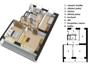 Pronájem bytu 3+1, Rudník, 62 m2