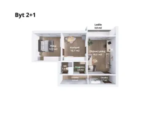 Prodej bytu 2+1, Olomouc - Klášterní Hradisko, Černá cesta, 55 m2