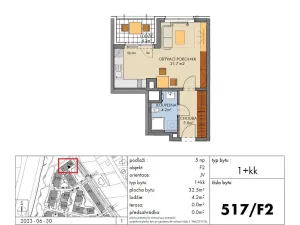 Prodej bytu 1+kk, Praha - Ruzyně, Stočesova, 33 m2