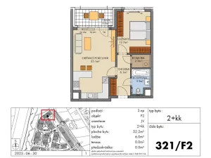 Prodej bytu 2+kk, Praha - Ruzyně, Stočesova, 52 m2