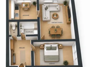 Prodej bytu 2+1, Bílina, Aléská, 48 m2