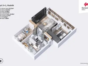 Prodej bytu 3+1, Rudník, 63 m2