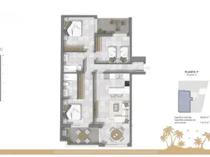 Prodej bytu 4+kk, Guardamar del Segura, Alicante, Španělsko, 93 m2